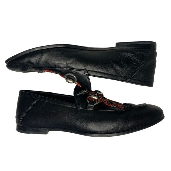 Gucci Brixton Snake-Appliqué Loafers Horsebit Slip On Shoes Mens Size 6/US 6.5 - Picture 7 of 13